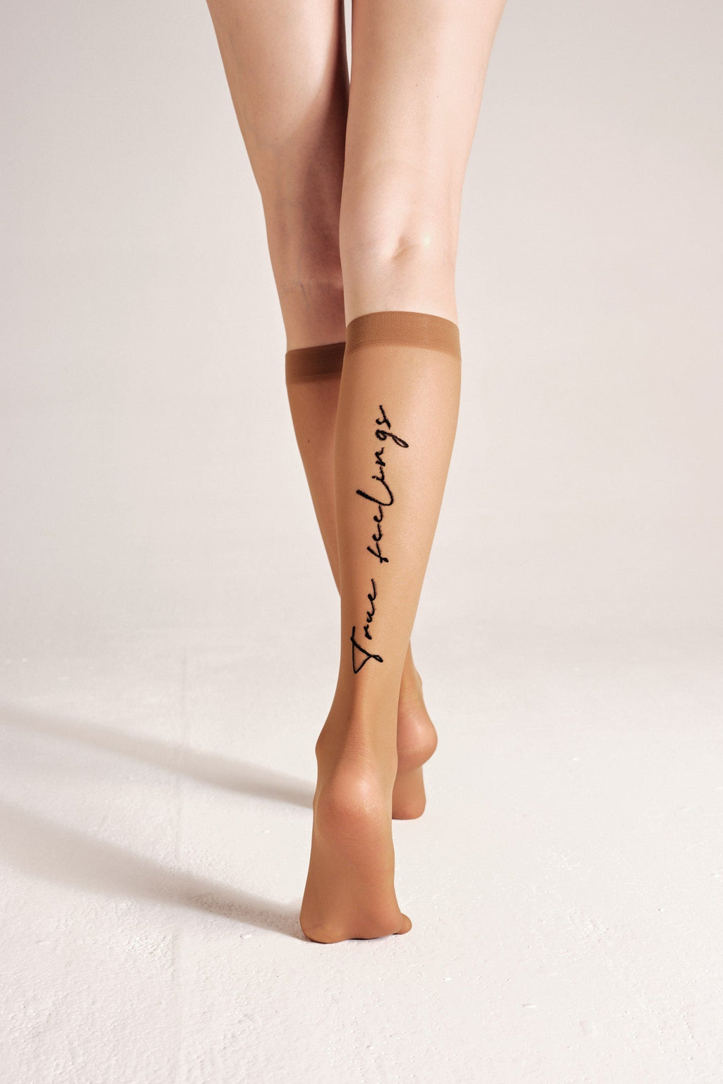 TheRanok.com Fantasy Knee Highs Conte True Love - Elastic Band and Printed Design — side view