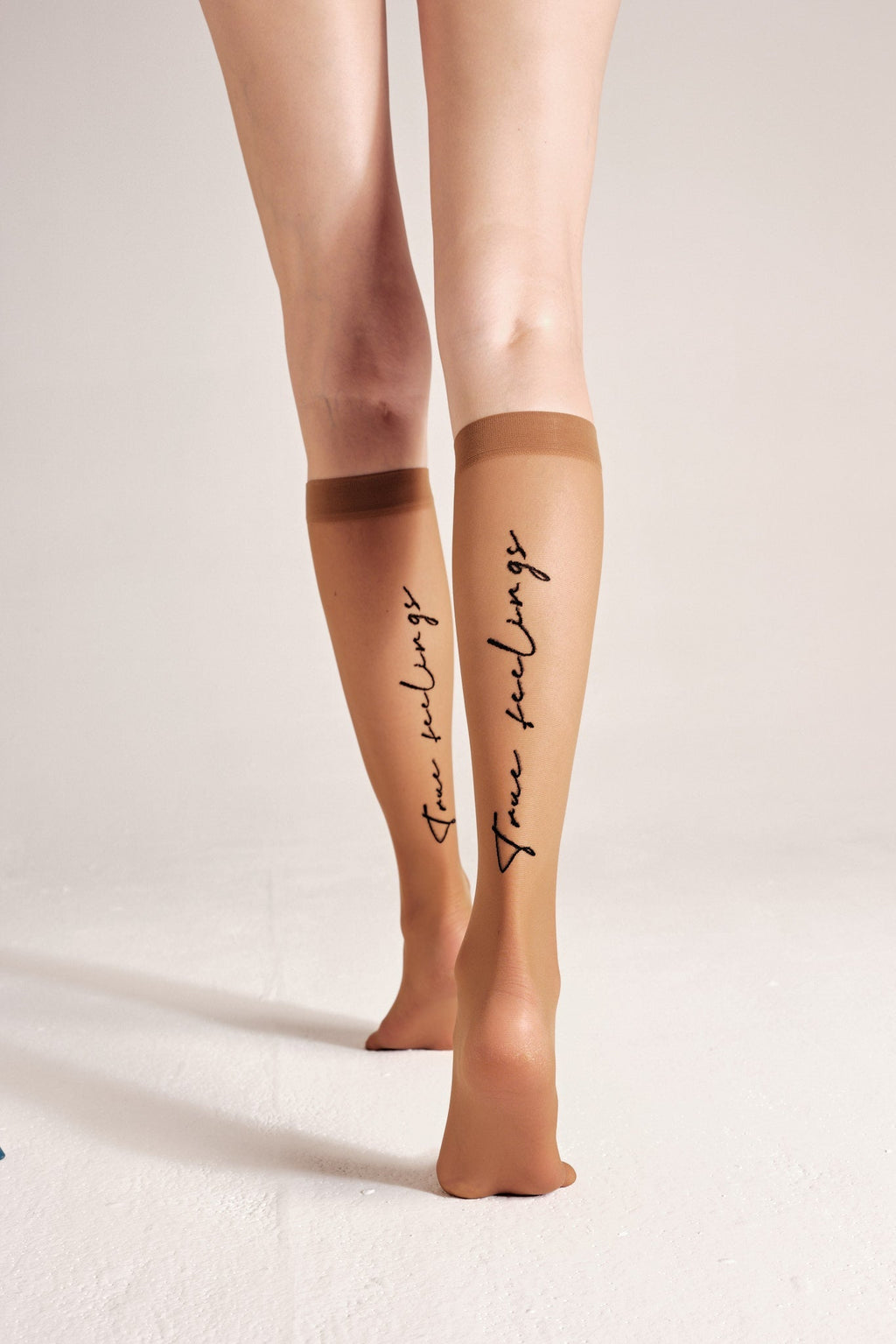 TheRanok.com Fantasy Knee Highs Conte True Love - Elastic Band and Printed Design — back view