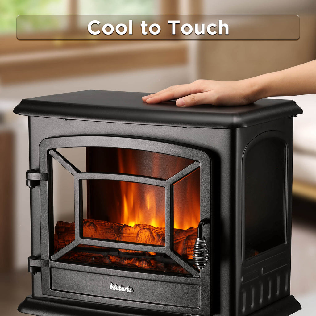 Suburbs TS20-SD Electric Fireplace Stove Heater with Sound – TURBRO, view 6