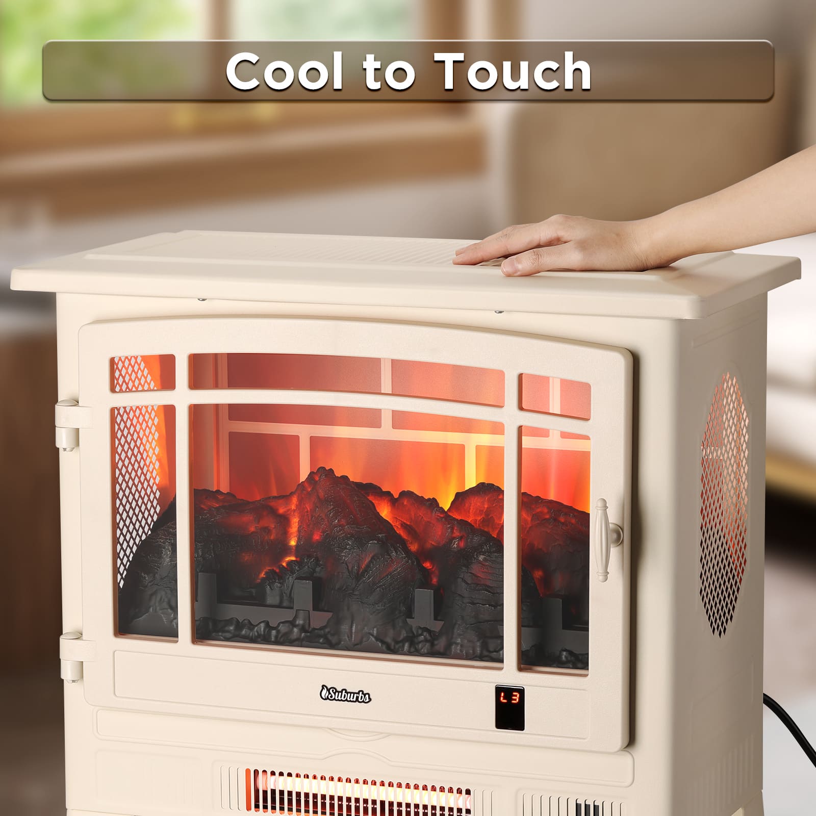 Suburbs TS25 Smart Electric Fireplace Stove Heater, WiFi Enabled – TURBRO, view 12