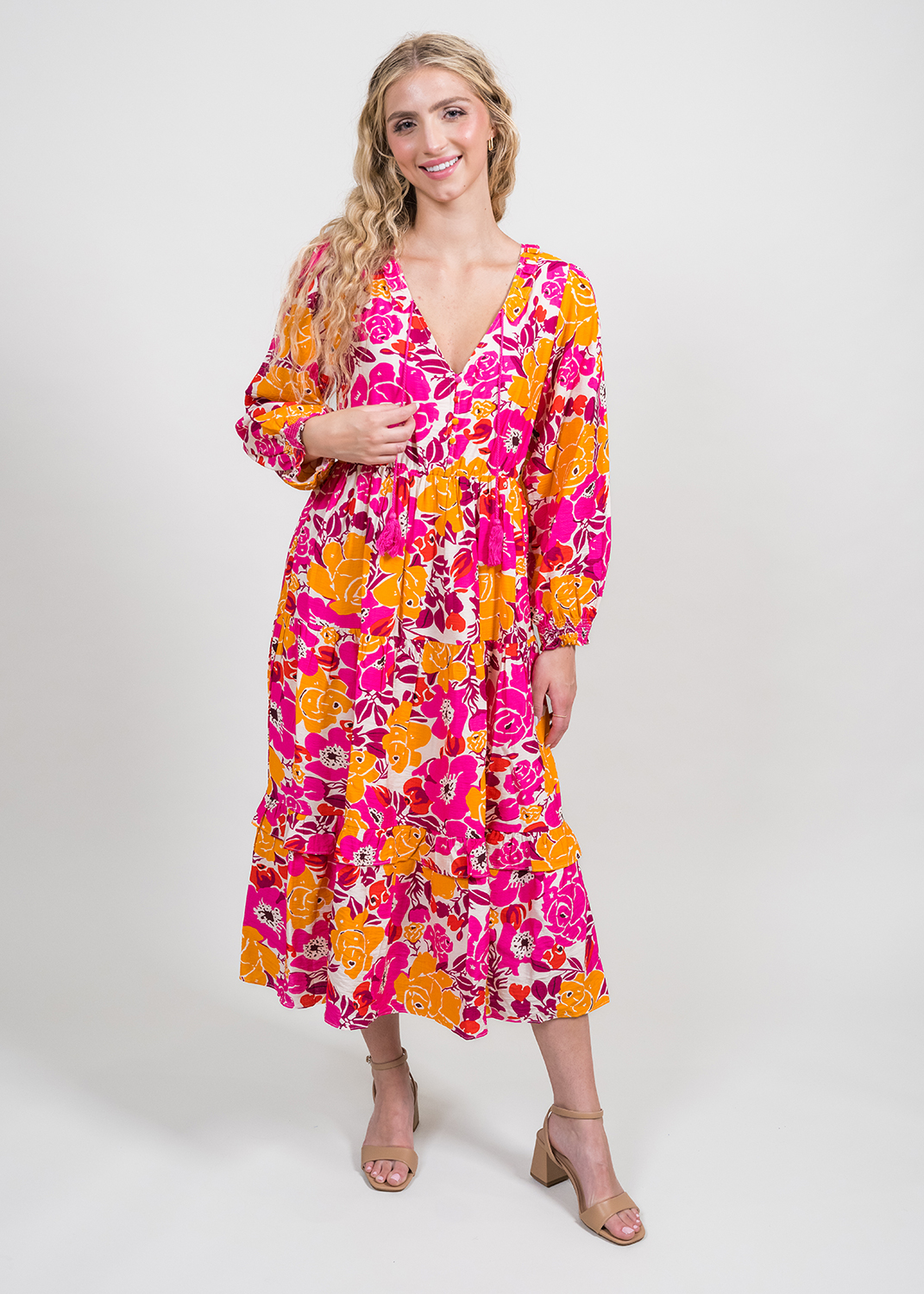 KADOU BOUTIQUE Trisha Tassel Maxi Dress — main product shot