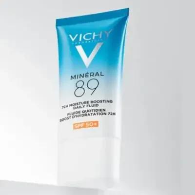 Vichy Daily Moisturizing Cream with SPF50+ - Anti-Aging Face Cream for Sensitive Skin, Hyaluronic Acid & Mineral 89