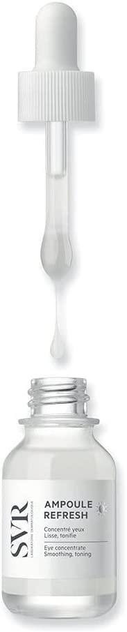 SVR Ampoule Refresh: Anti-Wrinkle Eye Cream - Reduce Fine Lines, Moisturize & Refresh Sensitive Skin - Caffeine + Metal Applicator