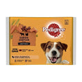 Pedigree Beef Flavored Dog Wet Food Pouches, 4x100g - Complete Adult Dog Nutrition with Essential Vitamins & Minerals for Healthy Dogs