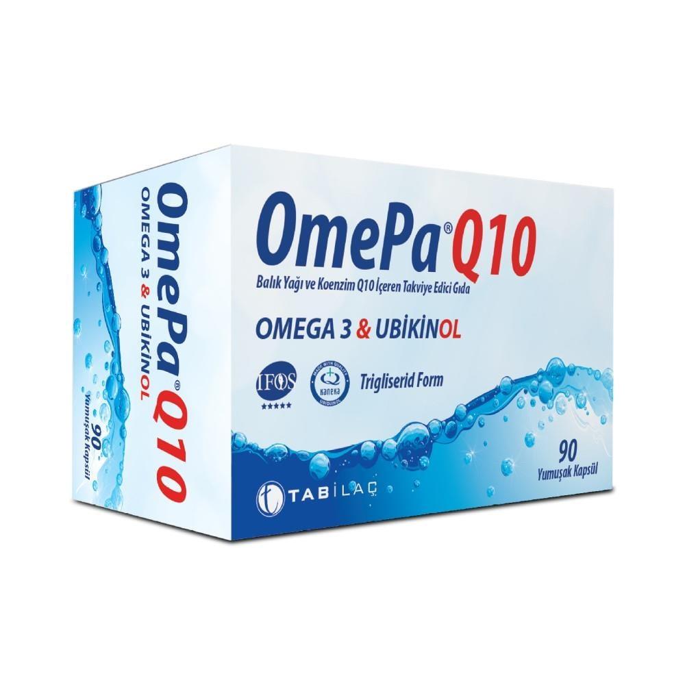 OmePa Q10 Omega-3 Ubiquinol Dietary Supplement for Heart & Brain Health - 90 Softgels