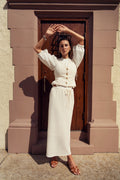 profile-nyc CRINKLE CREAM SKIRT — main product shot