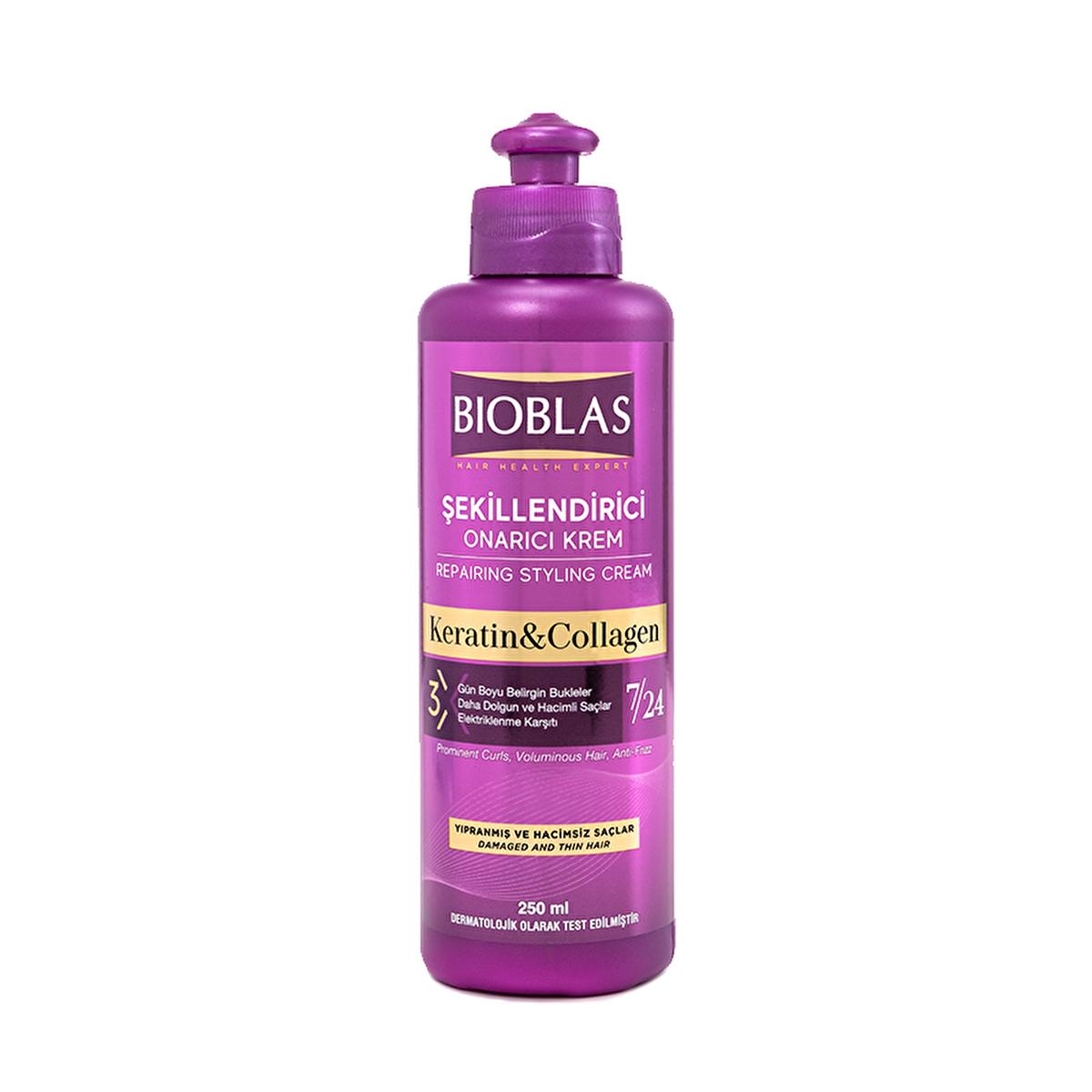 Bioblas Anti-Hair Loss Styling Cream with Collagen & Keratin - 8.45 fl oz
