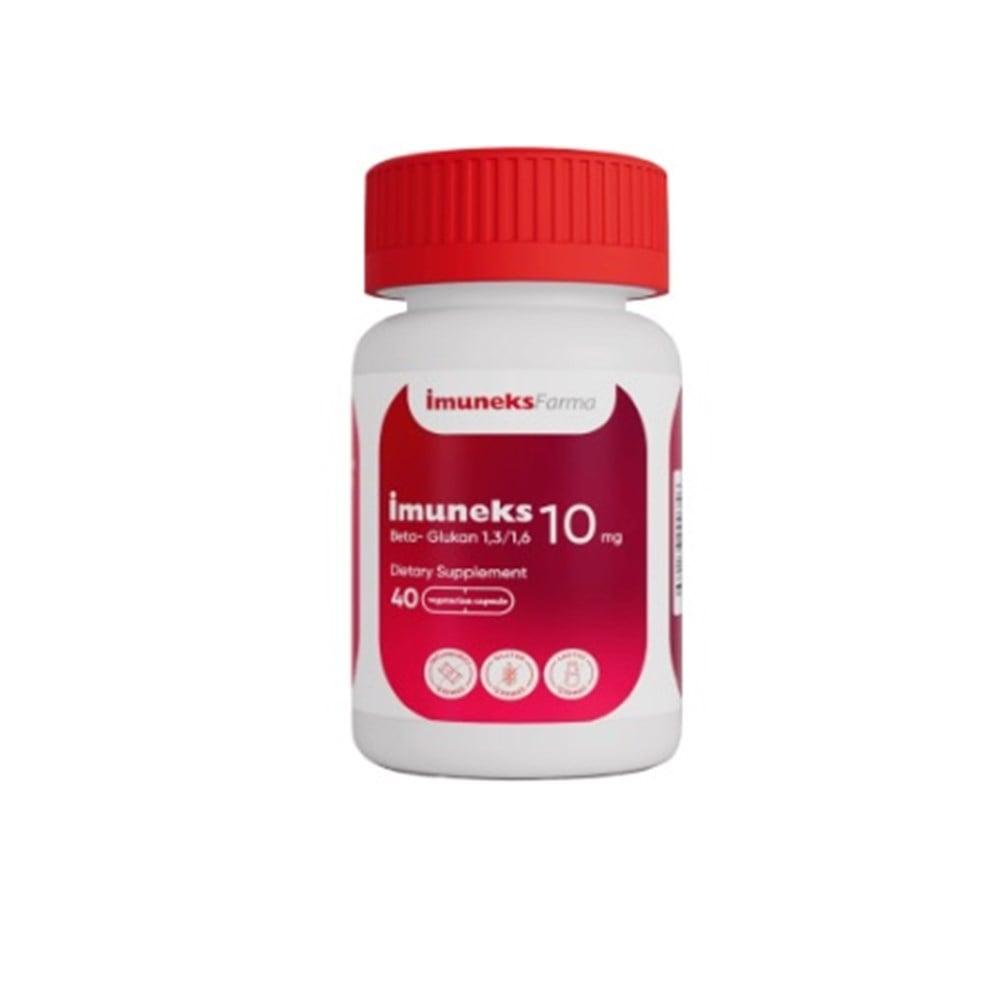 Imuneks Beta Glukan 10mg: Powerful Immune Support Supplement | Enhance Natural Defenses & Boost Immune Health - 40 Capsules