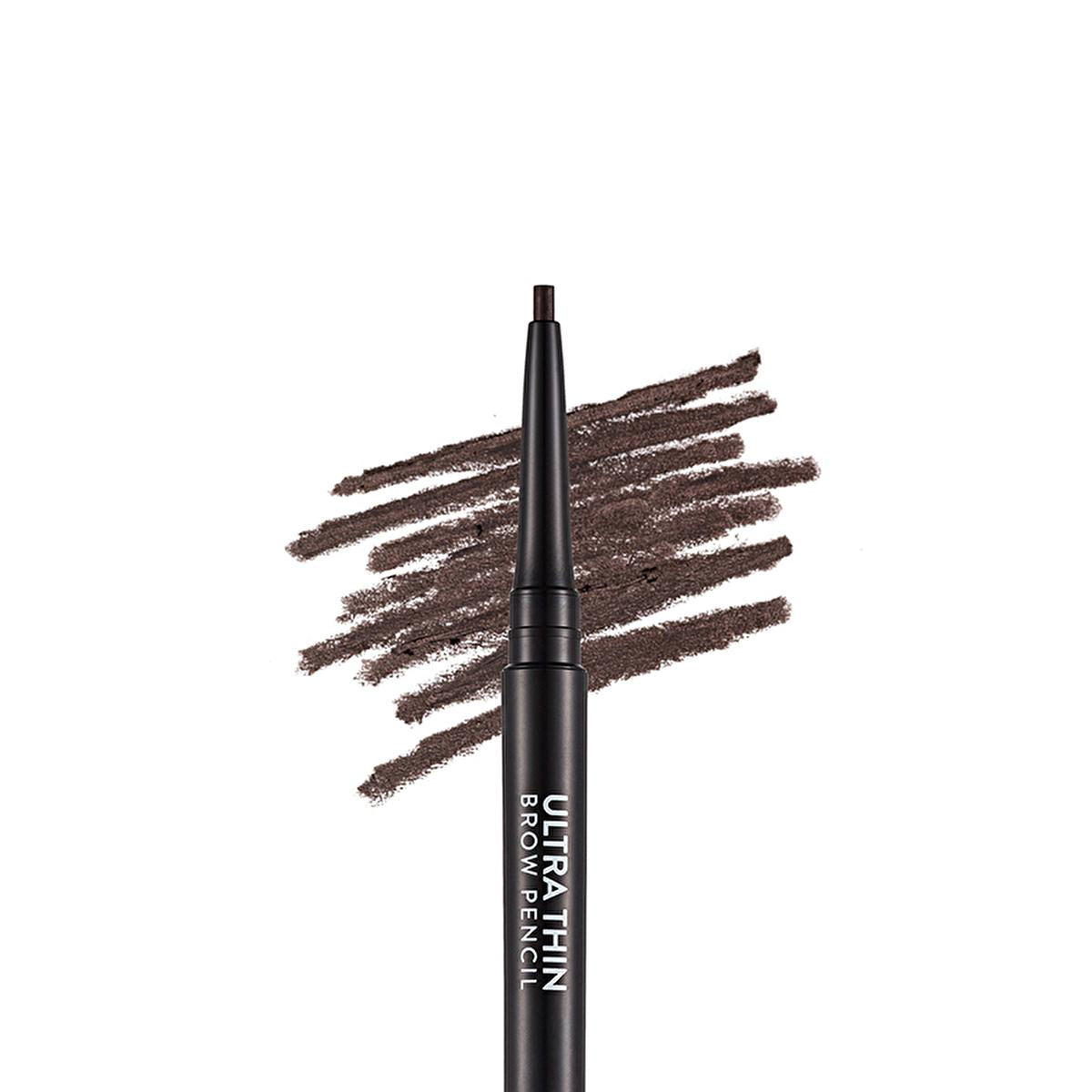 Flormar Ultra Thin Eyebrow Pencil - Waterproof, High Pigment, Built-in Brush for Natural Look