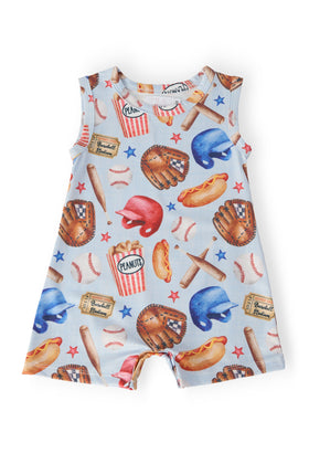 Take Me Out to the Ballgame Shorty One-Piece