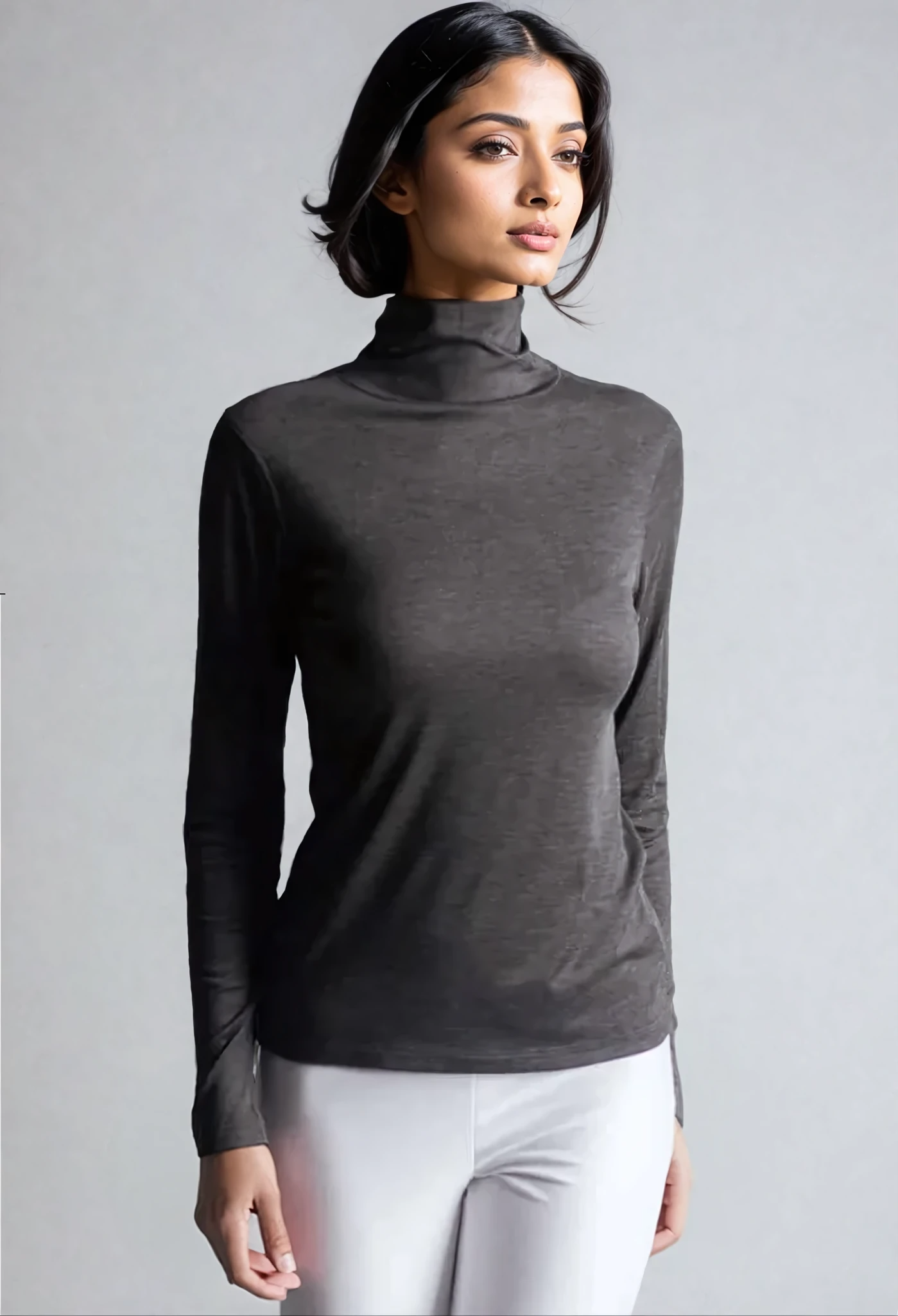 Buki Take-Out Turtleneck Shirt — detail close-up