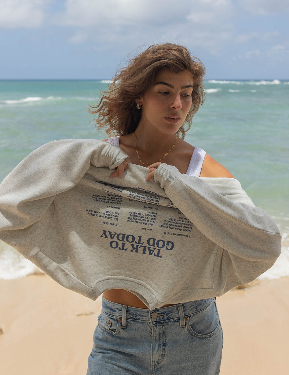 Elevated Faith Talk to God Unisex Crewneck — lifestyle context