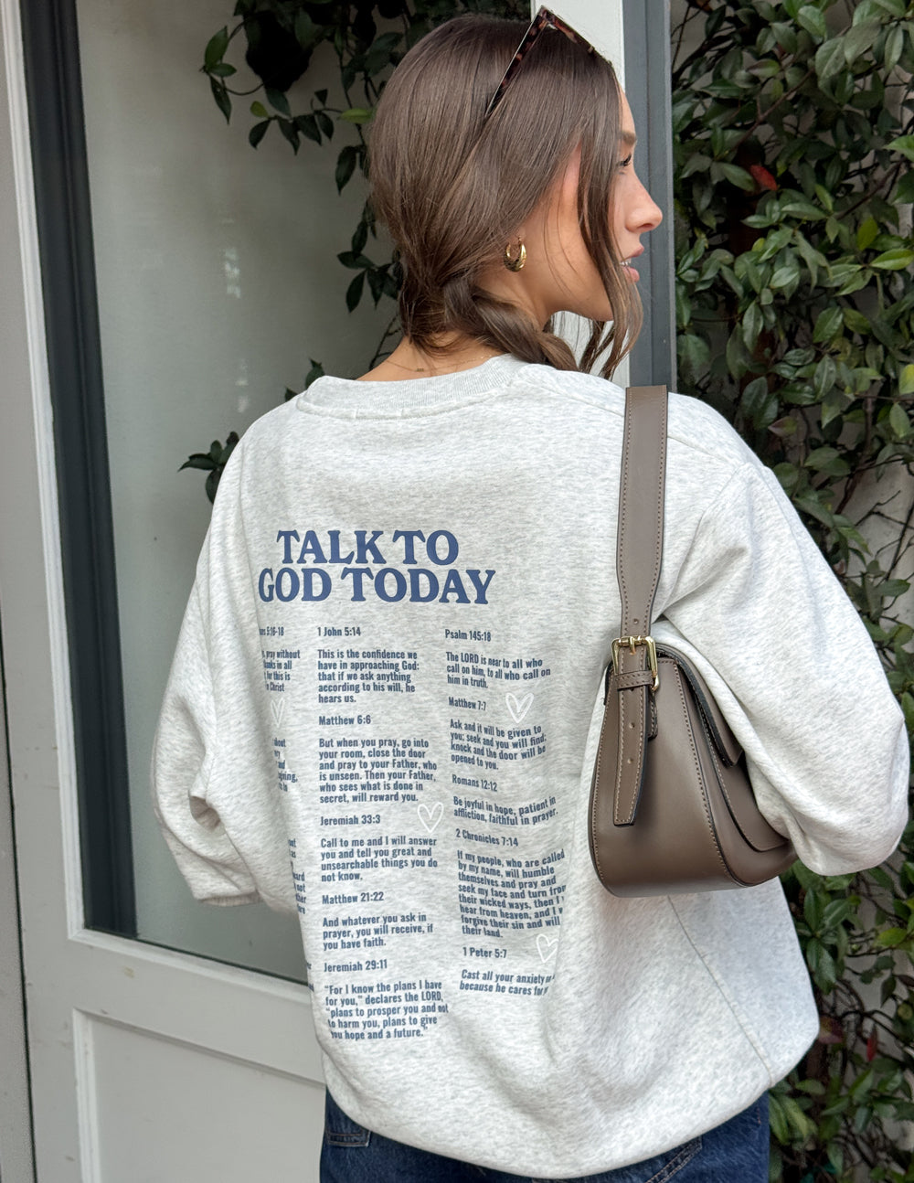 Elevated Faith Talk to God Unisex Crewneck — alternative angle
