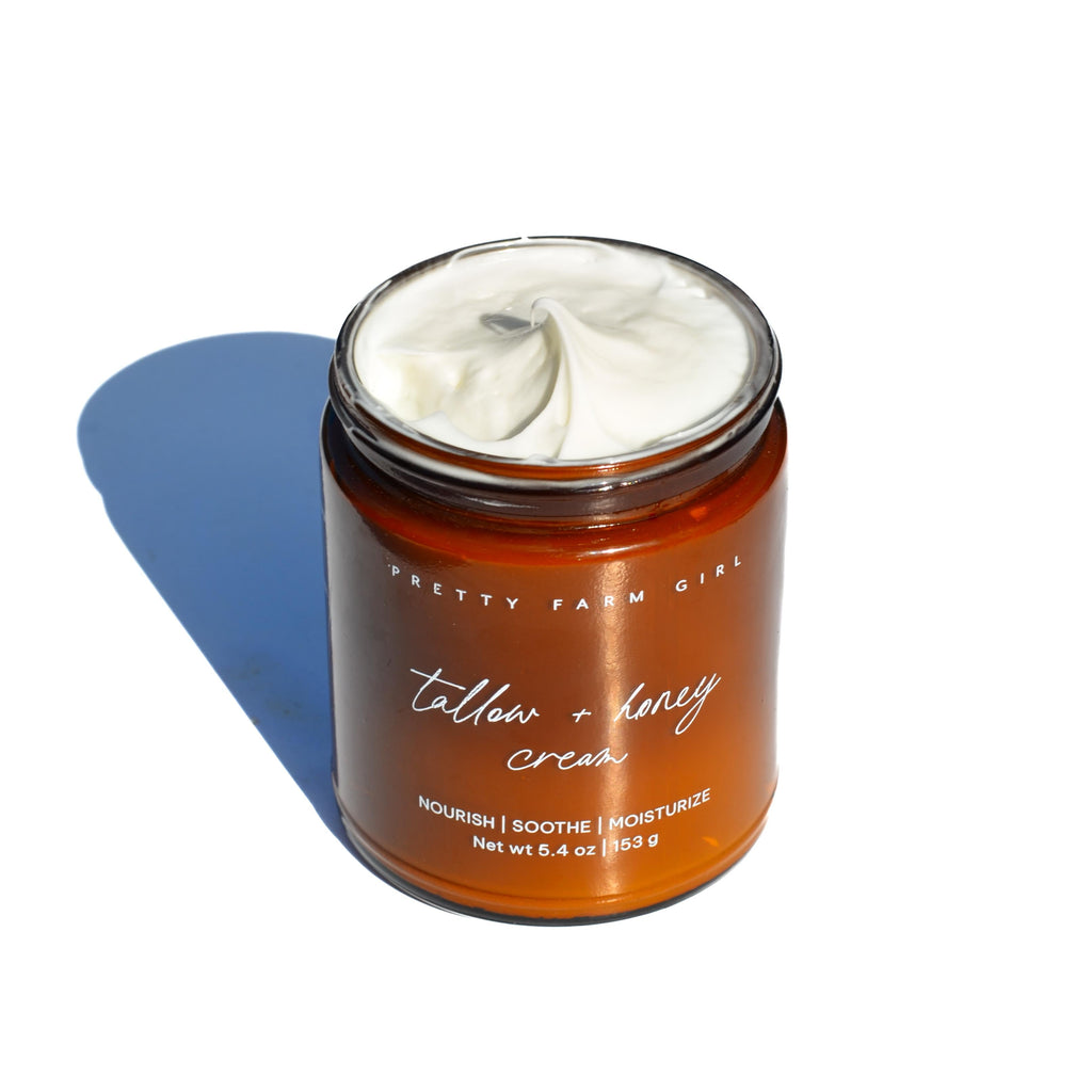 Pretty farm girl Fragrance Free Tallow + Honey Cream for Sensitive Skin — in-use photo