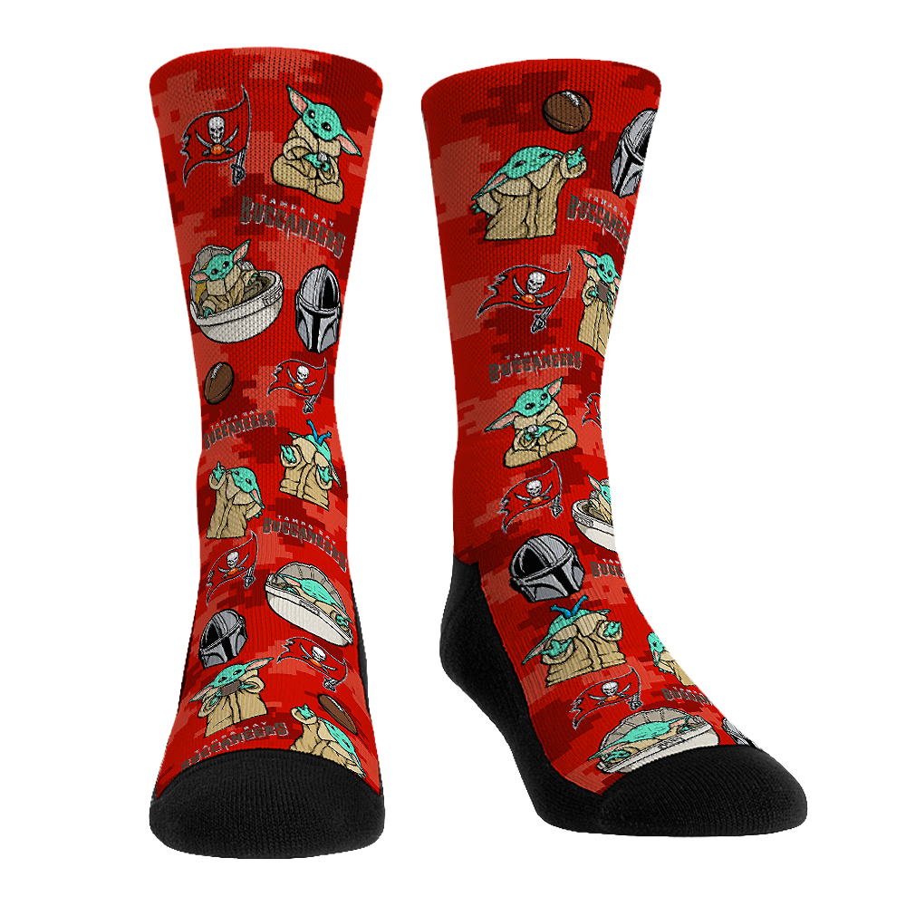 Rock 'Em Socks Rock 'Em Socks Tampa Bay Buccaneers - Star Wars  - Grogu All-Over — main product shot