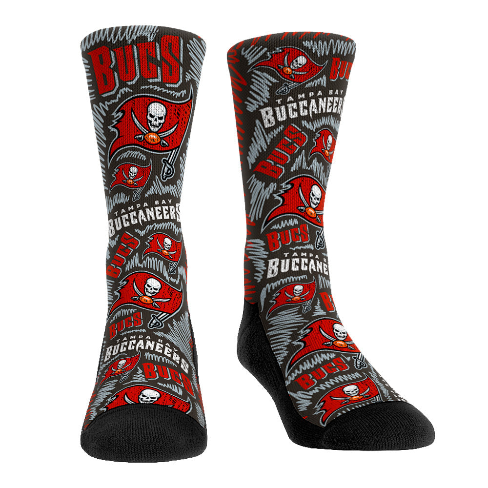 Rock 'Em Socks Rock 'Em Socks Tampa Bay Buccaneers - Logo Sketch (Pewter) — main product shot