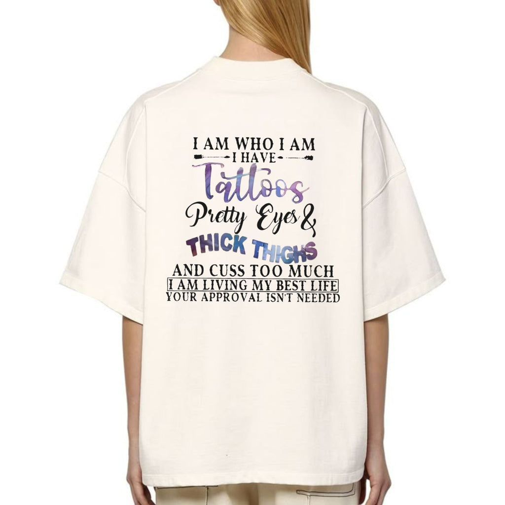 Pasimax "Tattoos Pretty Eyes" Slogan Shirt — main product shot