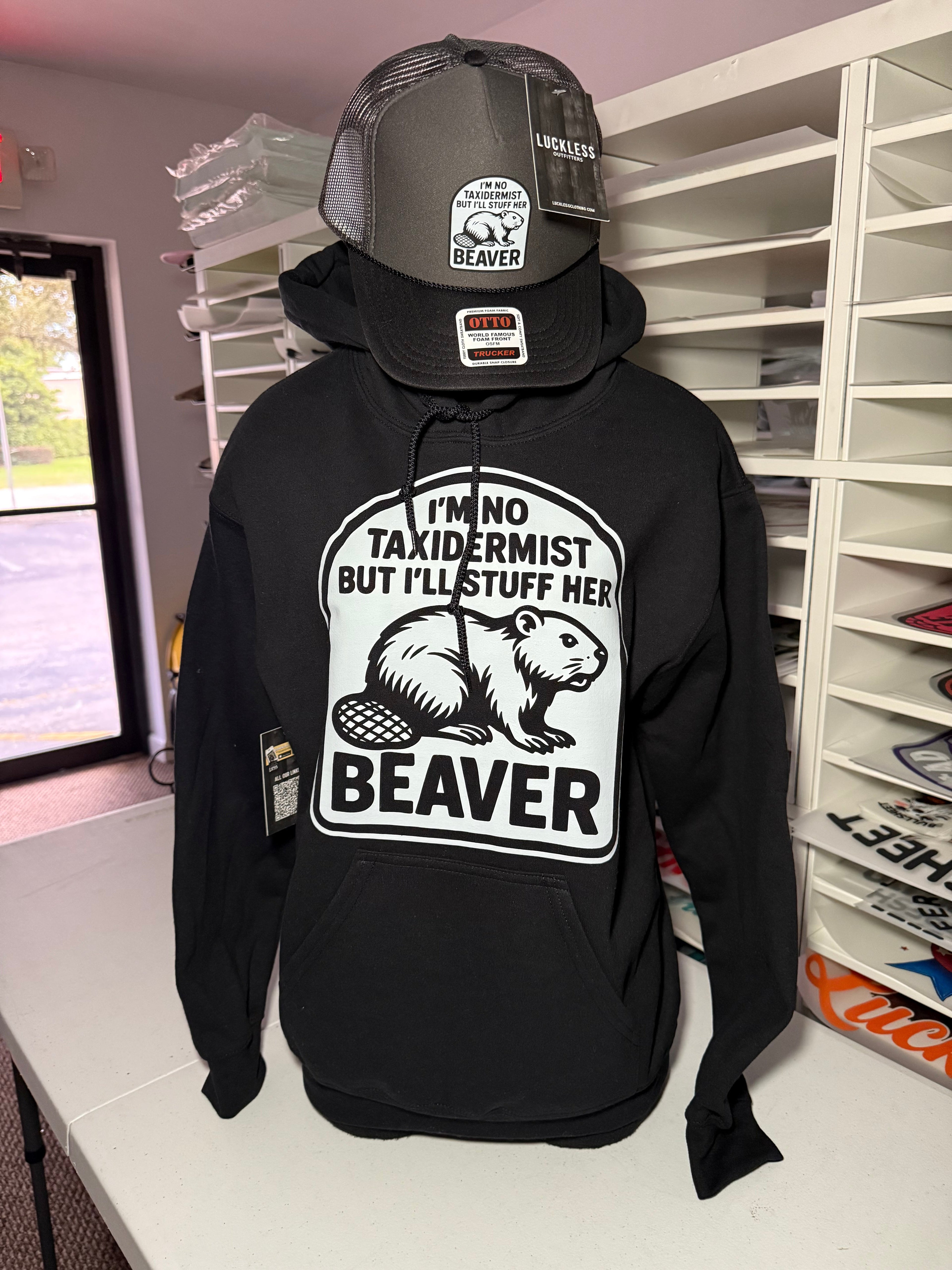 Luckless Outfitters Taxidermist Hoodie — in-use photo