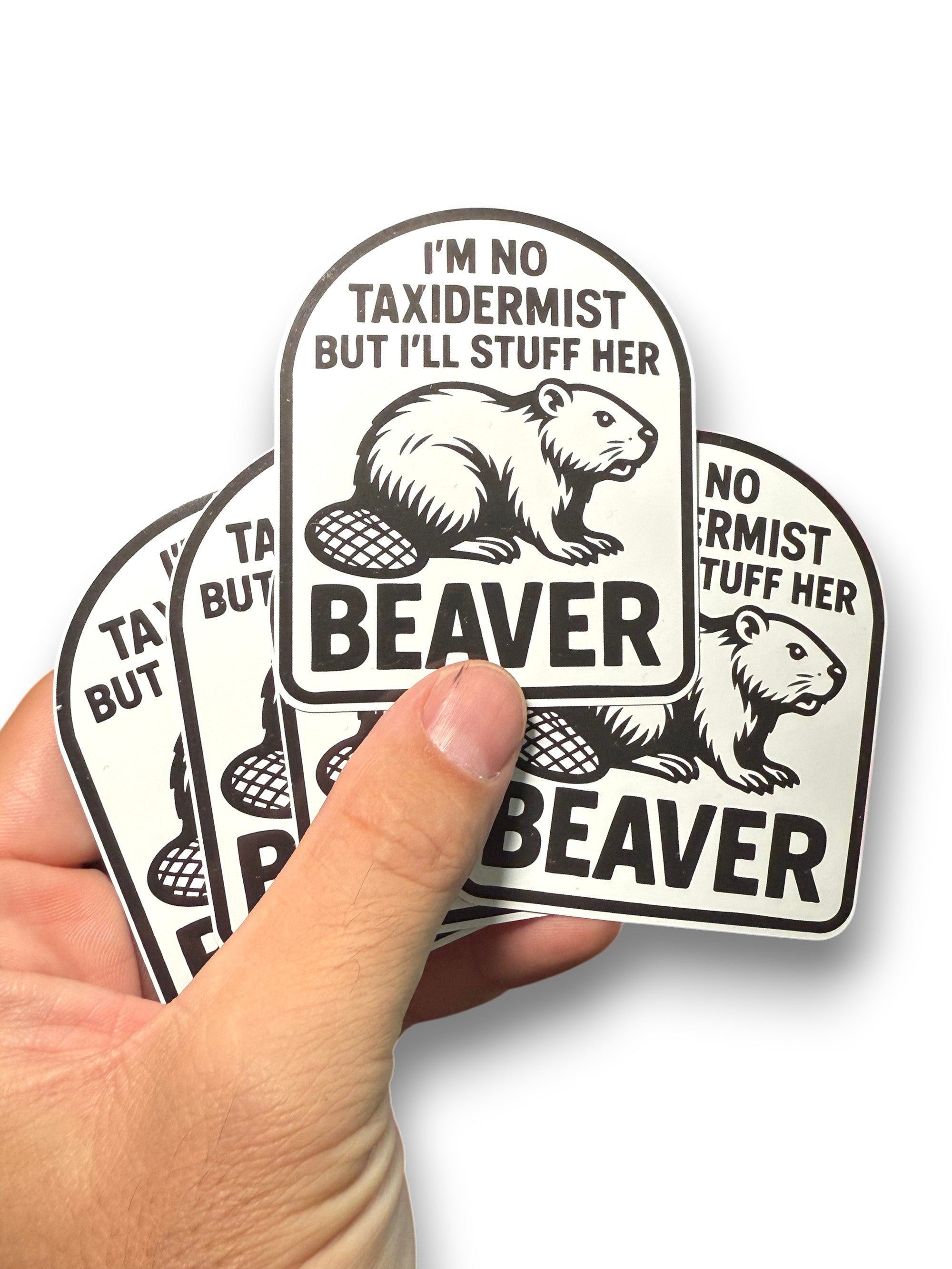 Luckless Outfitters Taxidermist Sticker — detail close-up