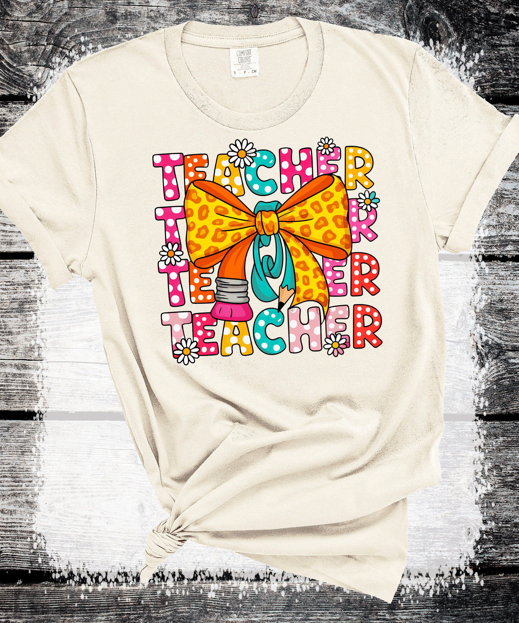 A Blessed Texas Mess Boutique A Blessed Texas Mess Boutique Back to school Teacher Pencil Coquette Bows — lifestyle worn / used context