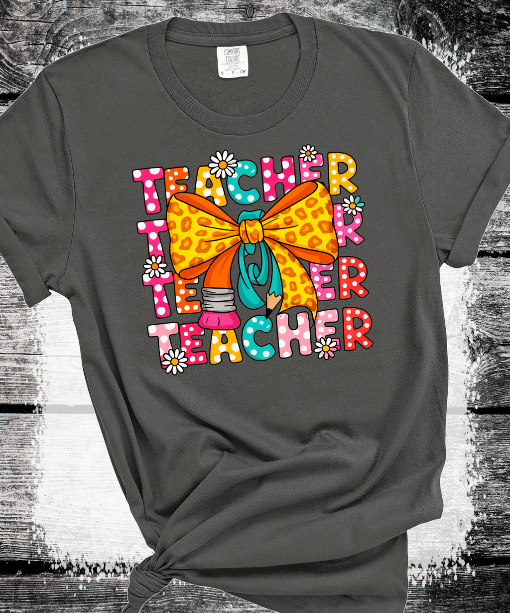 A Blessed Texas Mess Boutique A Blessed Texas Mess Boutique Back to school Teacher Pencil Coquette Bows — detail shot 6