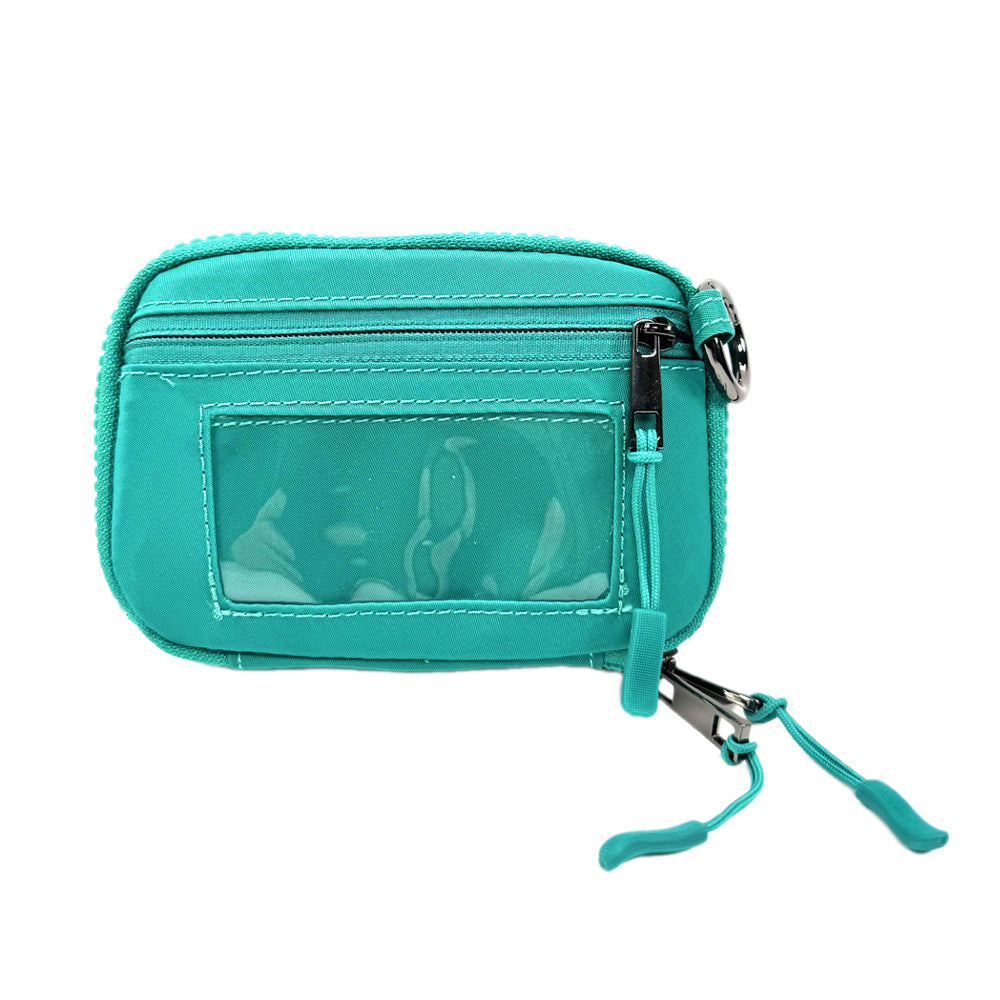 SaveTheGirls Active Recycled RFID Double Pouch — detail close-up