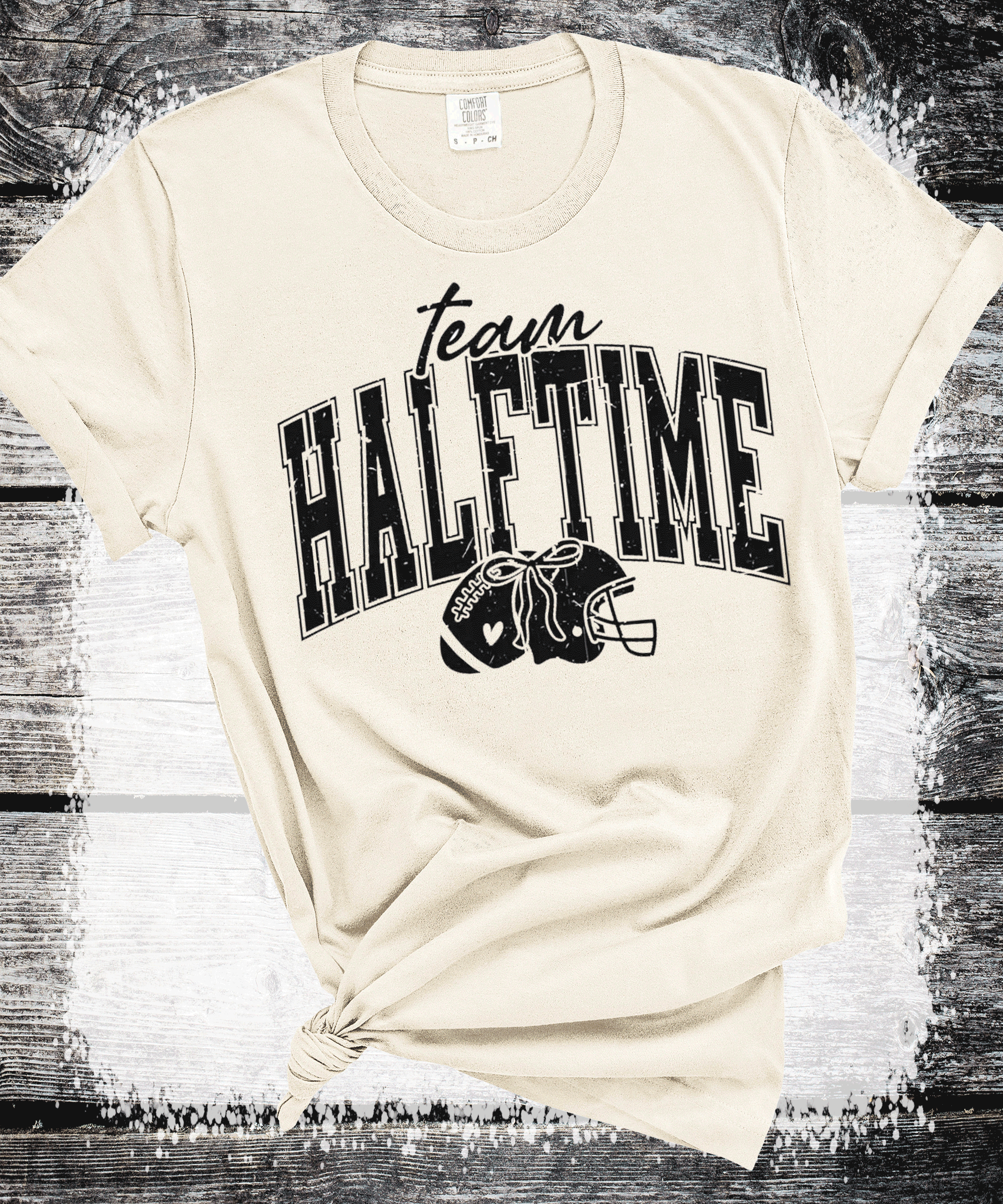 A Blessed Texas Mess Boutique Team Halftime Superbowl Party T-Shirt, Football Party Tee, Funny Game Day… — lifestyle worn / used context
