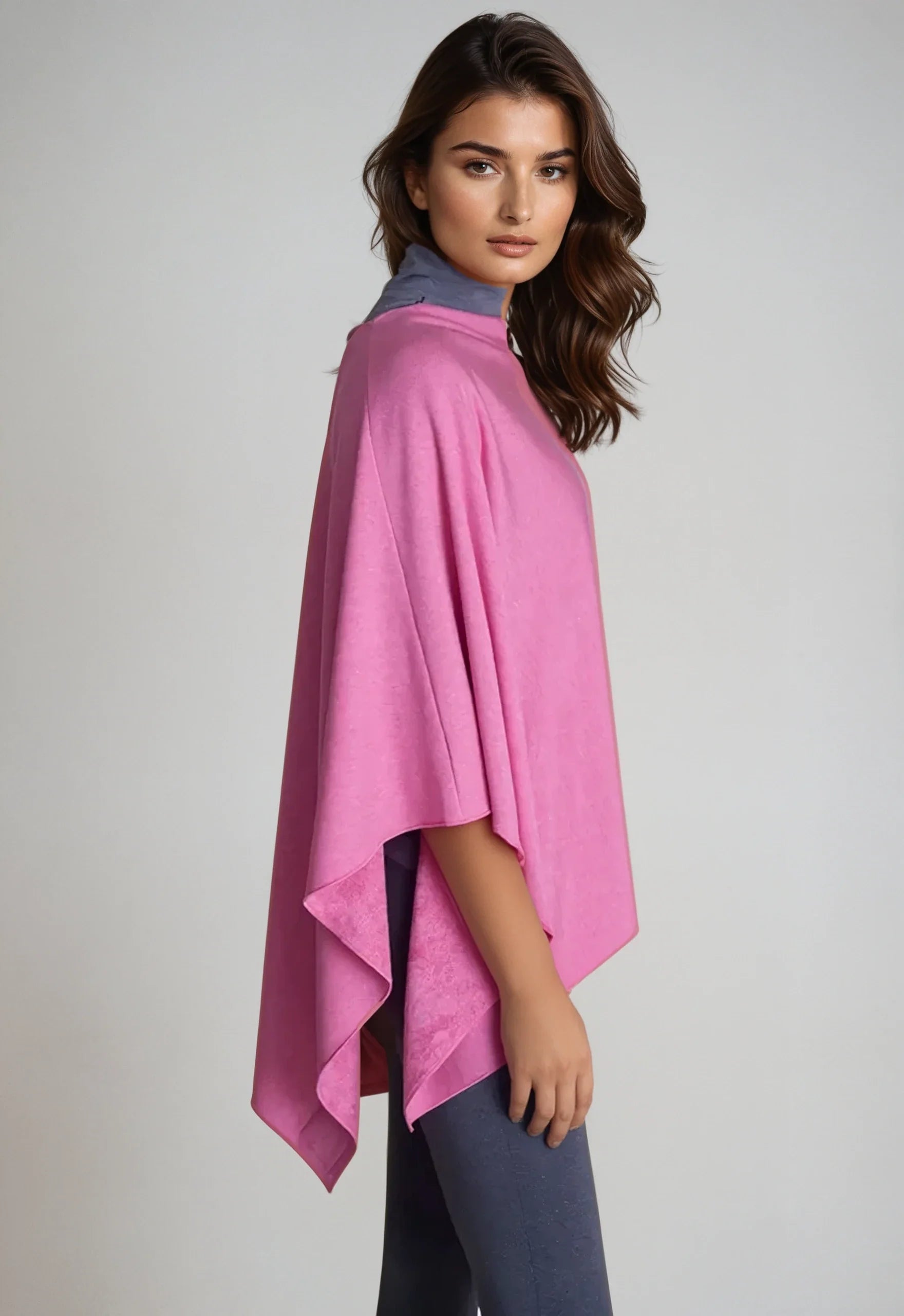 Buki Tech Poncho - Pink — detail close-up