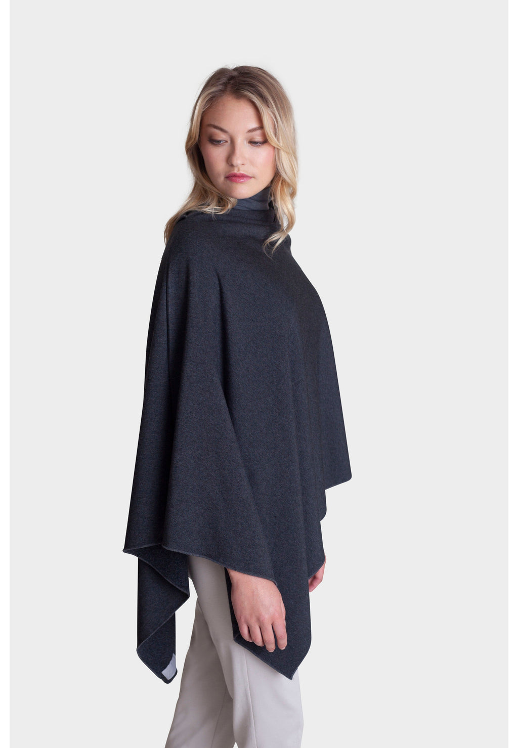 Buki Tech Poncho - Charcoal Gray — lifestyle context