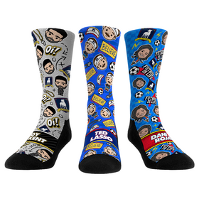 Rock 'Em Socks Ted Lasso - Chibi All-Over - 3-Pack