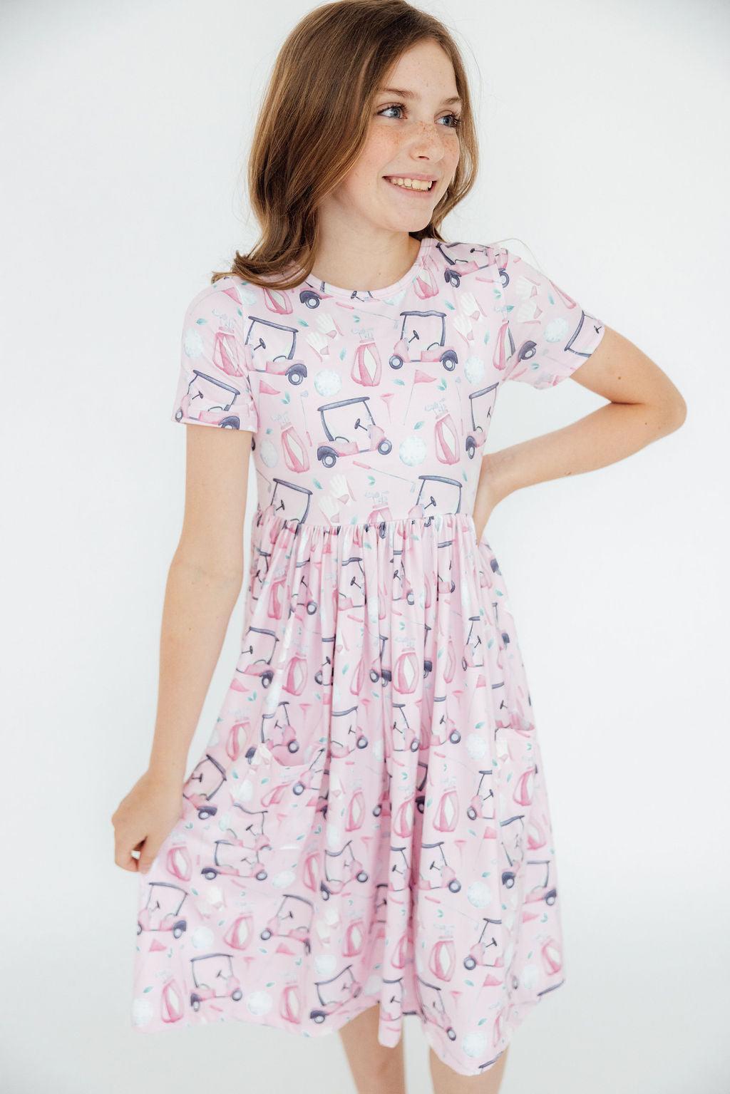 Mila & Rose ® Tee Time S/S Pocket Twirl Dress — detail close-up