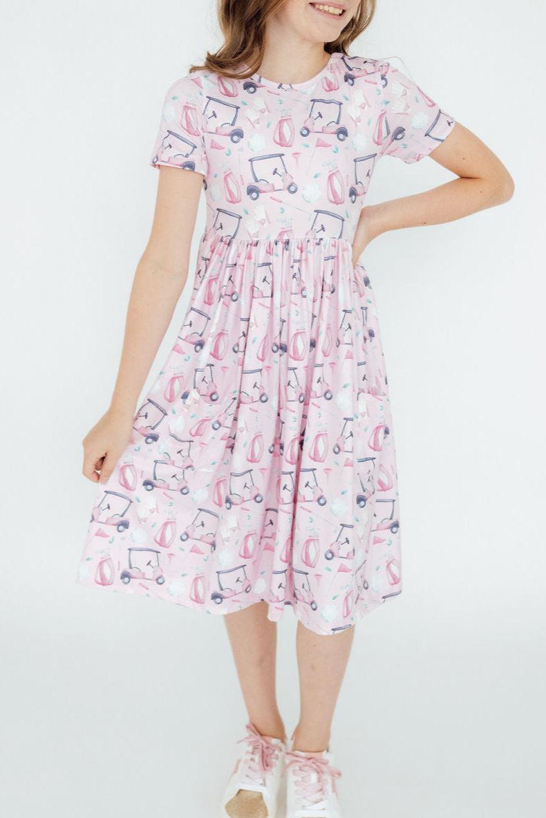 Mila & Rose ® Tee Time S/S Pocket Twirl Dress — lifestyle context