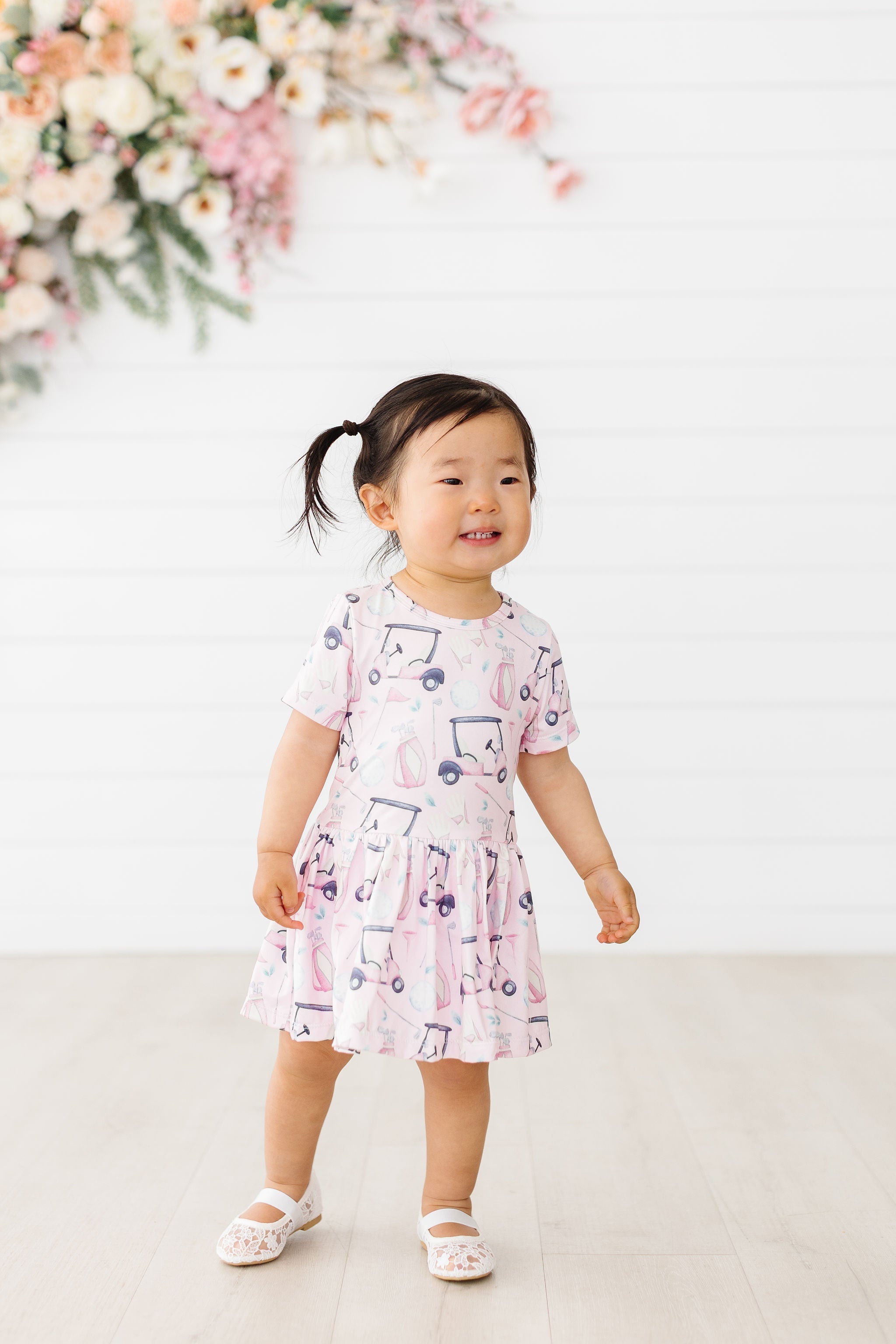 Mila & Rose ® Tee Time S/S Twirl Bodysuit — back view