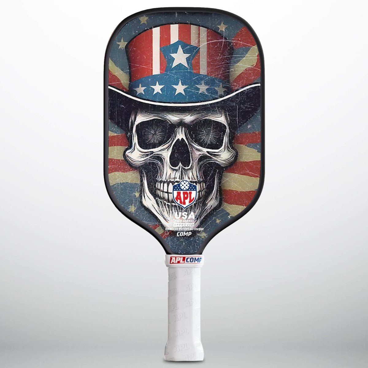 APL - Skulls Hat Pickleball Paddle | 16mm Carbon Fiber | Best Pickleball Paddles | American Pickleball League