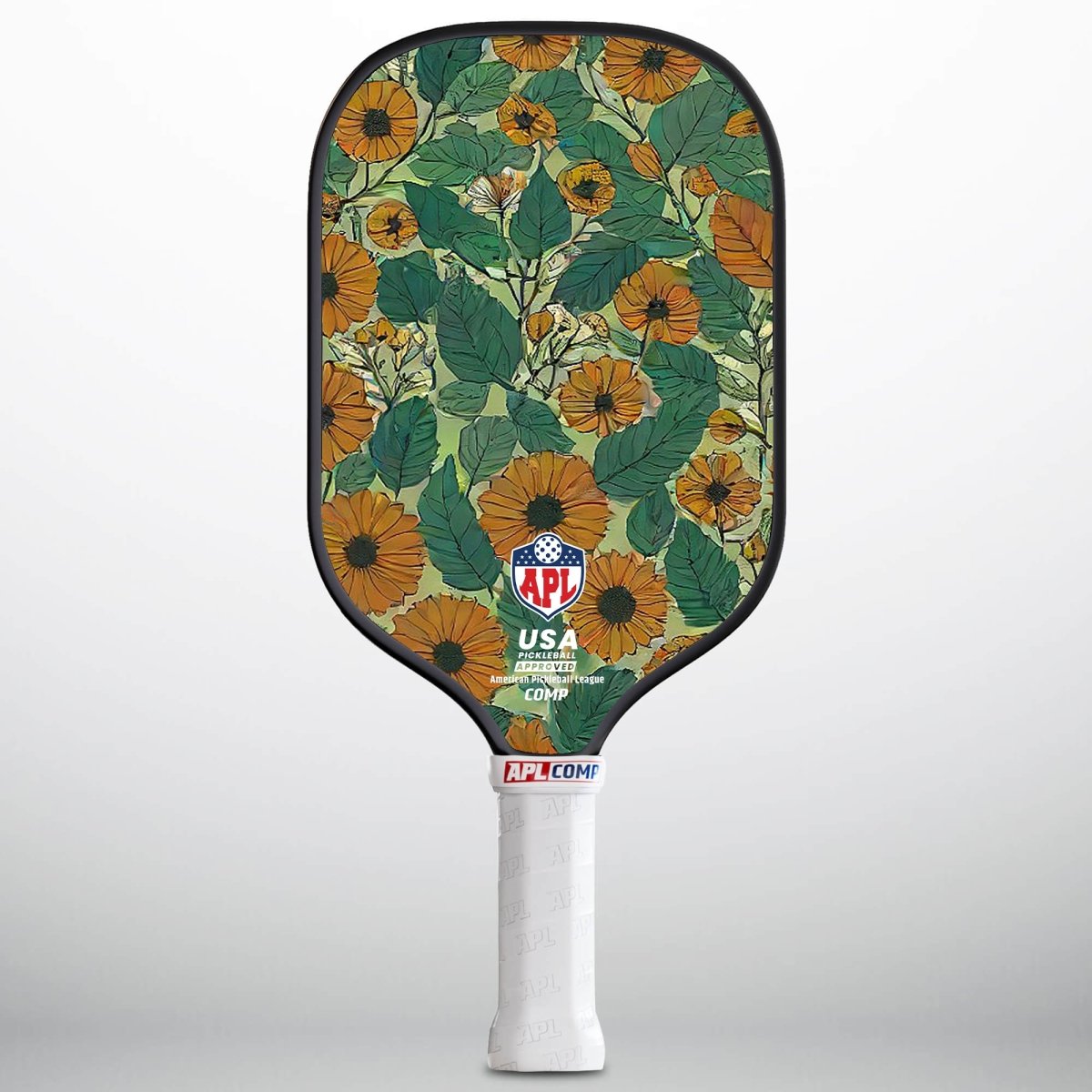 APL - Sun Flowers Pickleball Paddle | 16mm Carbon Fiber | Best Pickleball Paddles | American Pickleball League