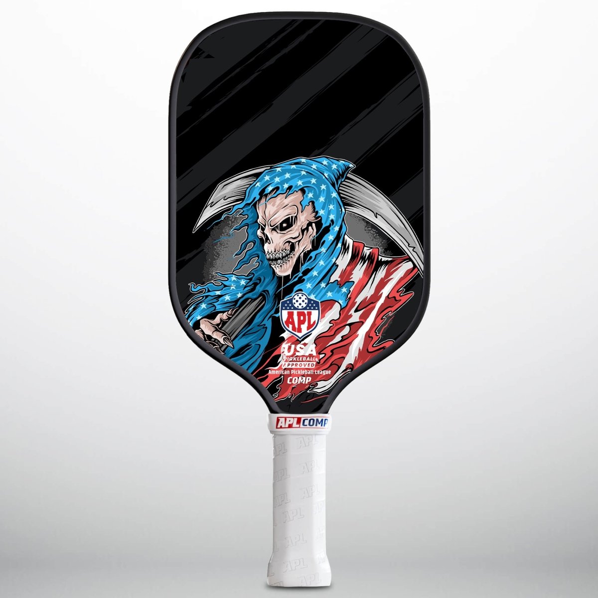 APL - Skull Flag Pickleball Paddle | 16mm Carbon Fiber | Best Pickleball Paddles | American Pickleball League