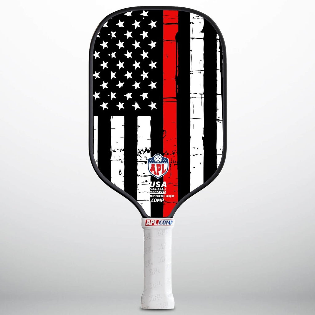 APL - Rustic Red Line Pickleball Paddle | 16mm Carbon Fiber | Best Pickleball Paddles | American Pickleball Leage