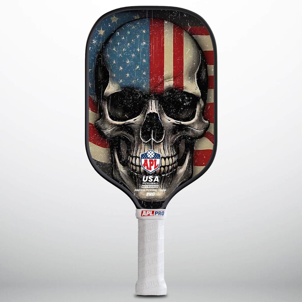 APL - Skull Flag Pickleball Paddle | 16mm Carbon Fiber | Best Pickleball Paddles | American Pickleball League