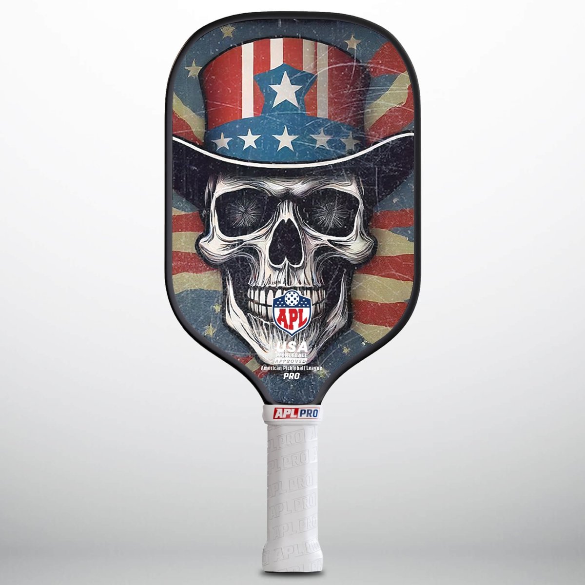 APL - Skulls Hat Pickleball Paddle | 16mm Carbon Fiber | Best Pickleball Paddles | American Pickleball League