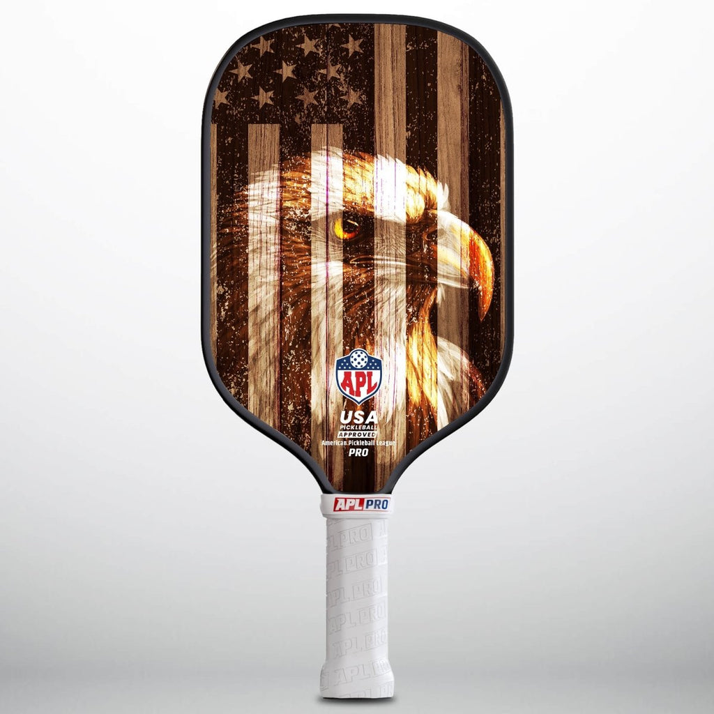 APL - Eagle Engraved Wood | 16mm Carbon Fiber | Best Pickleball Paddles | American Pickleball League