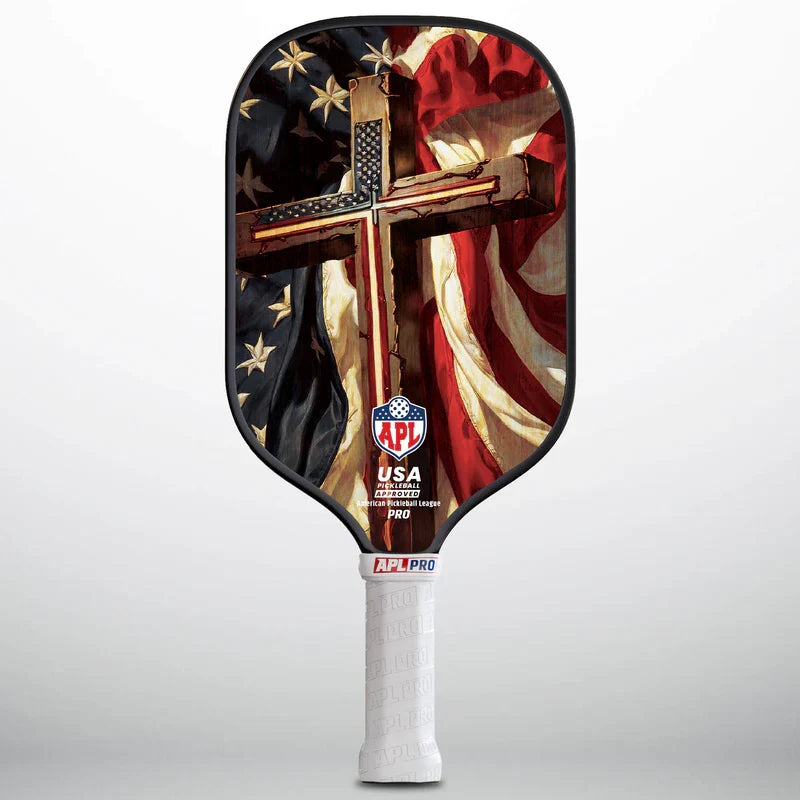 APL - Cross Flag | 16mm Carbon Fiber | Best Pickleball Paddles | American Pickleball League