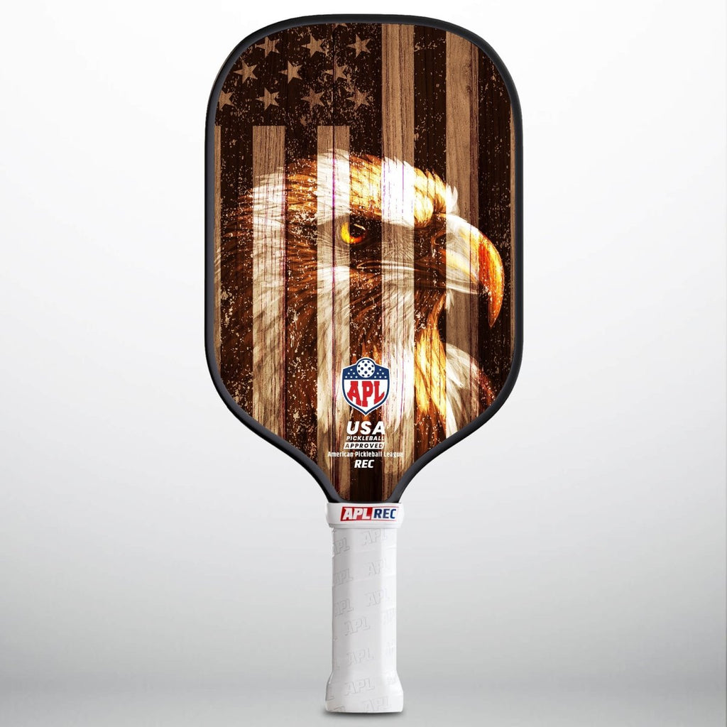 APL - Eagle Engraved Wood | 16mm Carbon Fiber | Best Pickleball Paddles | American Pickleball League