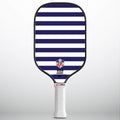 APL - White Blue Lines Pickleball Paddle | 16mm Carbon Fiber | Best Pickleball Paddles | American Pickleball League