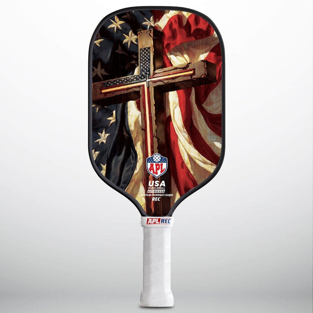 APL - Cross Flag | 16mm Carbon Fiber | Best Pickleball Paddles | American Pickleball League