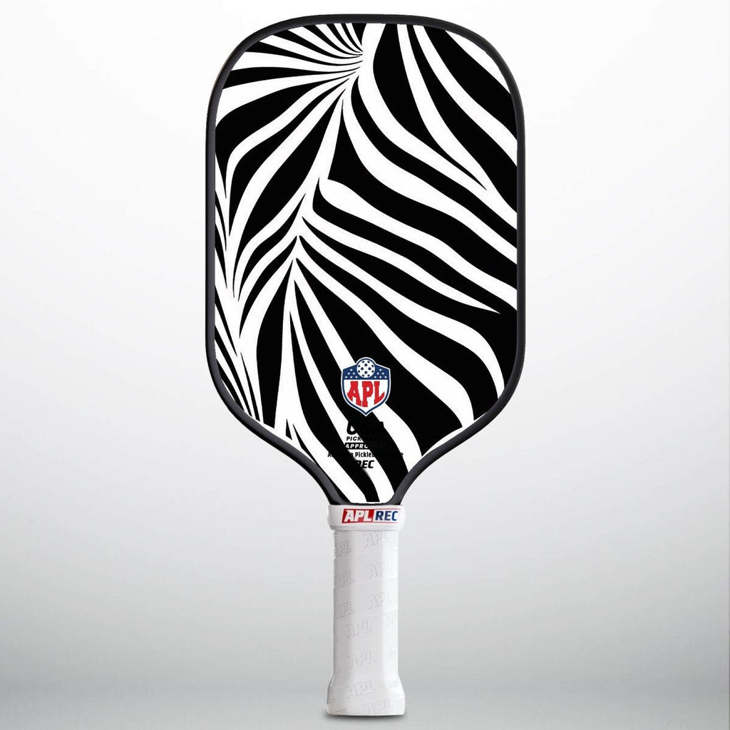 APL - White Black Patterns Pickleball Paddle | 16mm Carbon Fiber | Best Pickleball Paddles | American Pickleball League