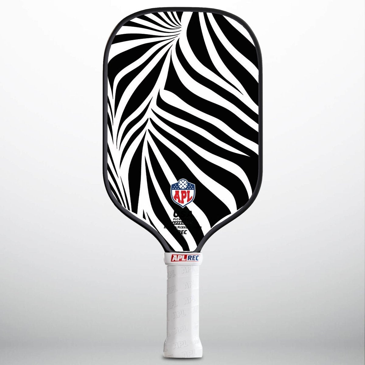 APL - White Black Patterns Pickleball Paddle | 16mm Carbon Fiber | Best Pickleball Paddles | American Pickleball League