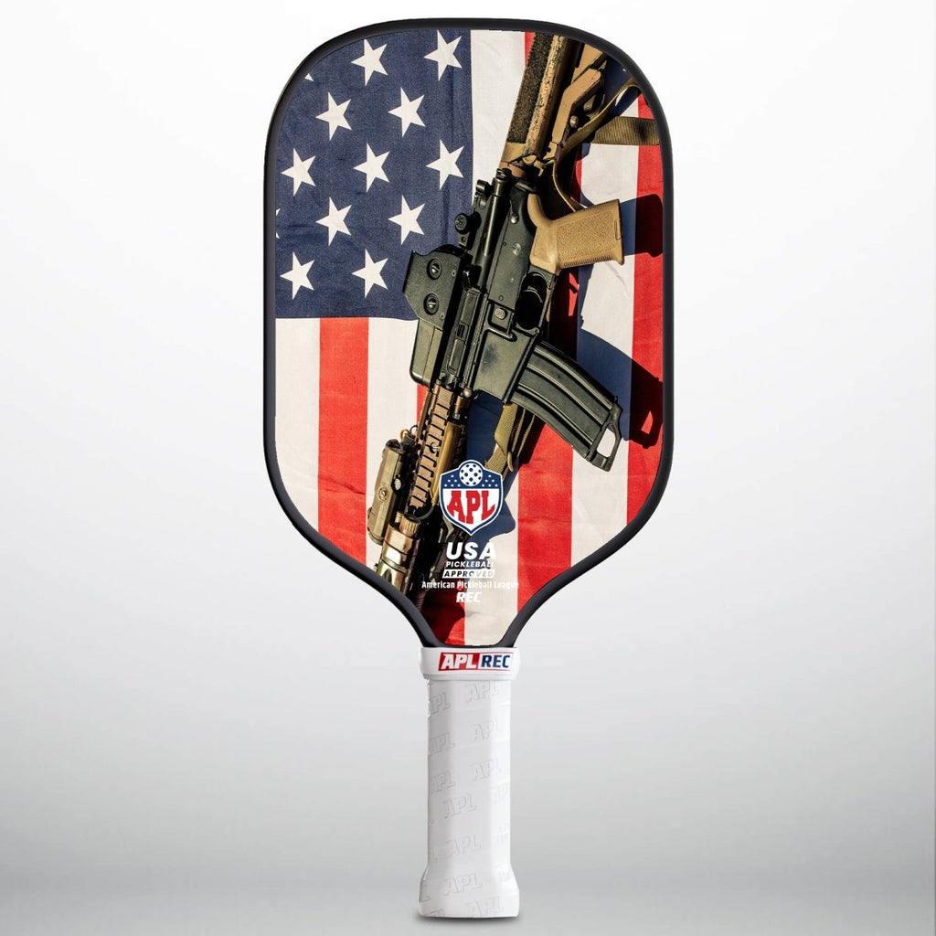 APL - Gun on Flag Pickleball Paddle | 16mm Carbon Fiber | Best Pickleball Paddles | American Pickleball League