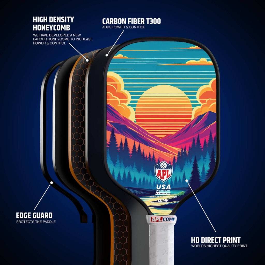 APL - Trees Pickleball Paddle | 16mm Carbon Fiber | Best Pickleball Paddles | American Pickleball League