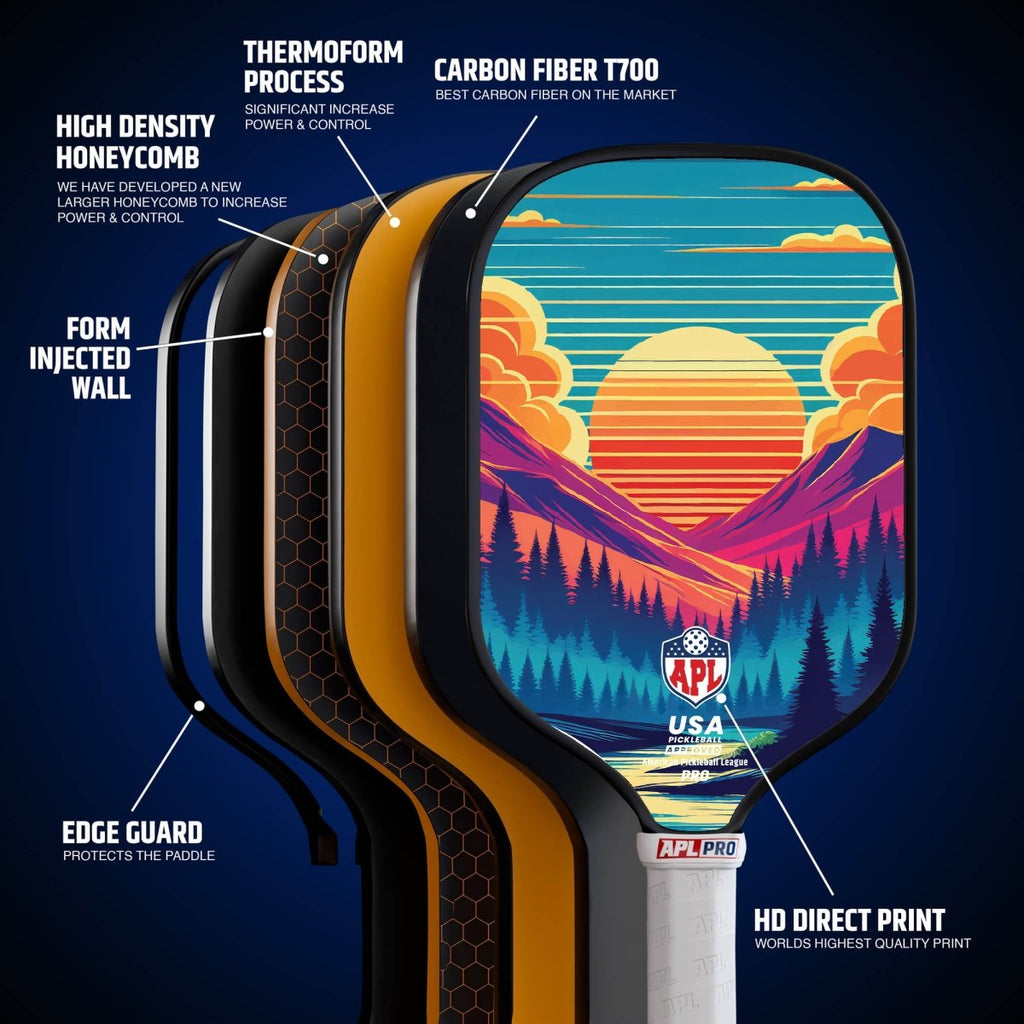 APL - Trees Pickleball Paddle | 16mm Carbon Fiber | Best Pickleball Paddles | American Pickleball League
