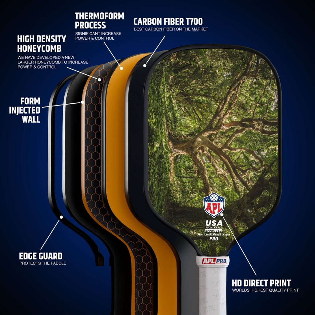 APL - Tree Pickleball Paddle | 16mm Carbon Fiber | Best Pickleball Paddles | American Pickleball League